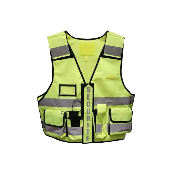 Gilet de Sécurité / Surveillance Haute Visibilité Professionnel