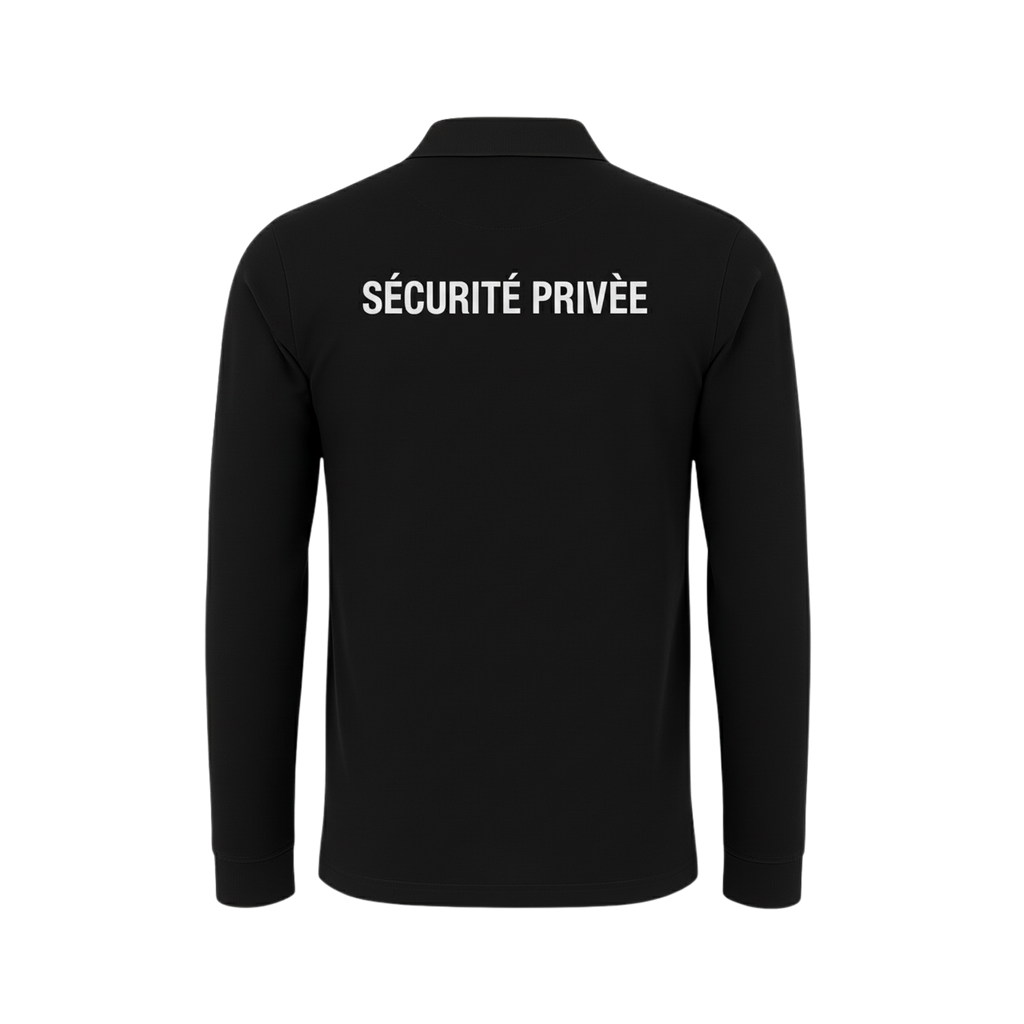 Polo de Sécurité Noir – Manches Longues