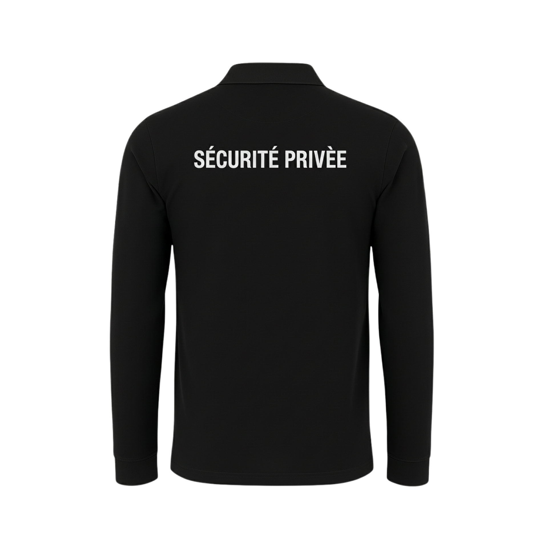 Polo de Sécurité Noir – Manches Longues