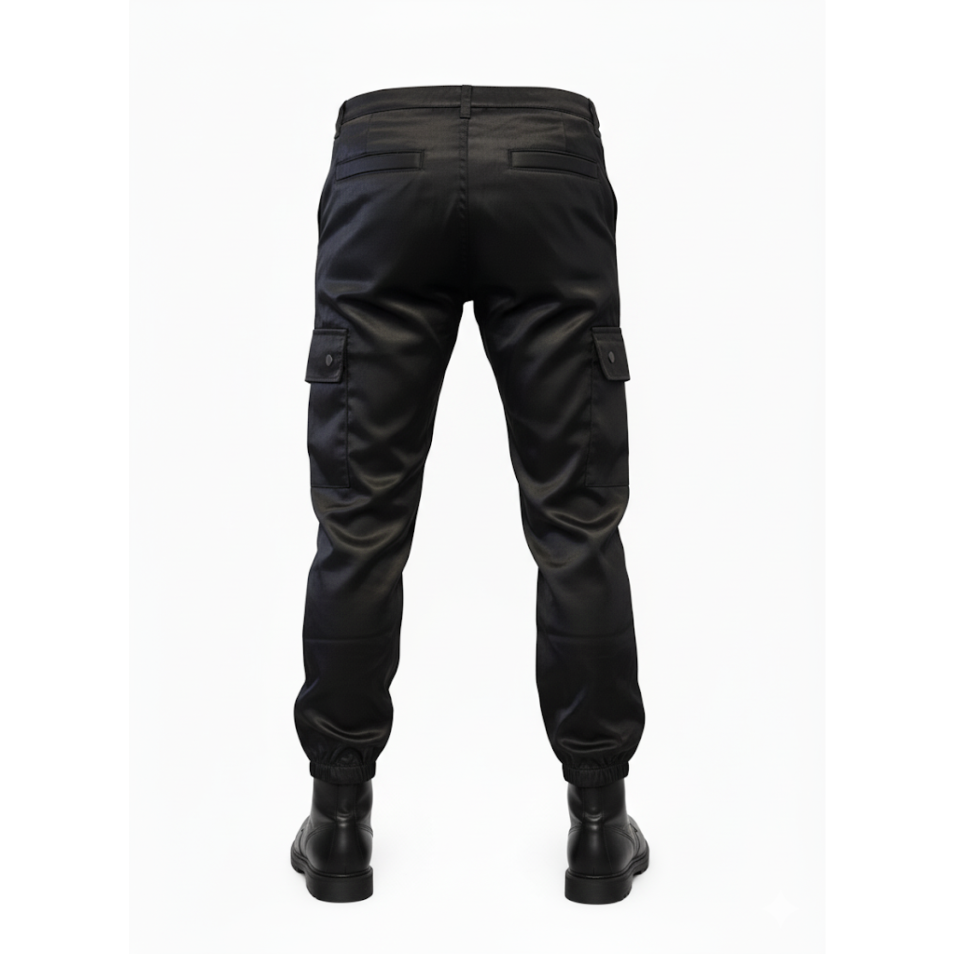 Pantalon Cargo de Sécurité Satiné Noir