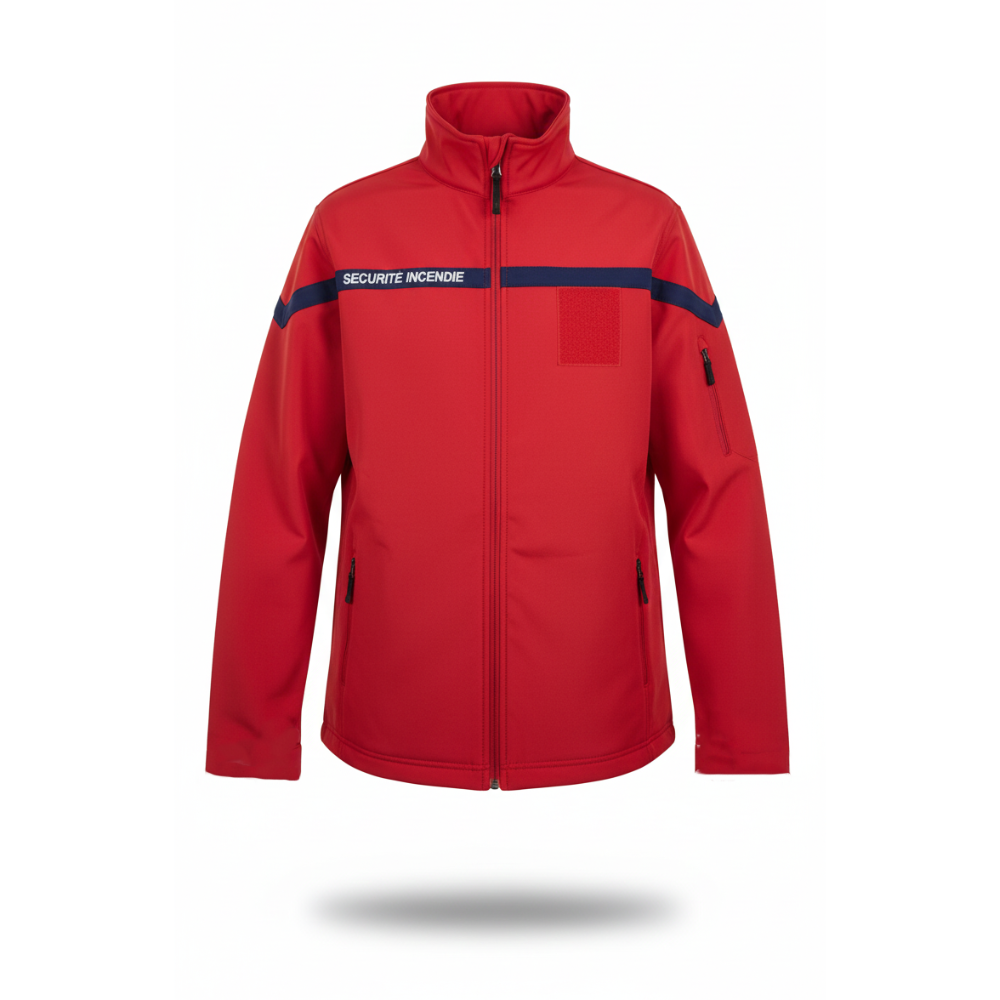 Veste de Sécurité Incendie / Surveillance Rouge "SÉCURITÉ PRIVÉE"
