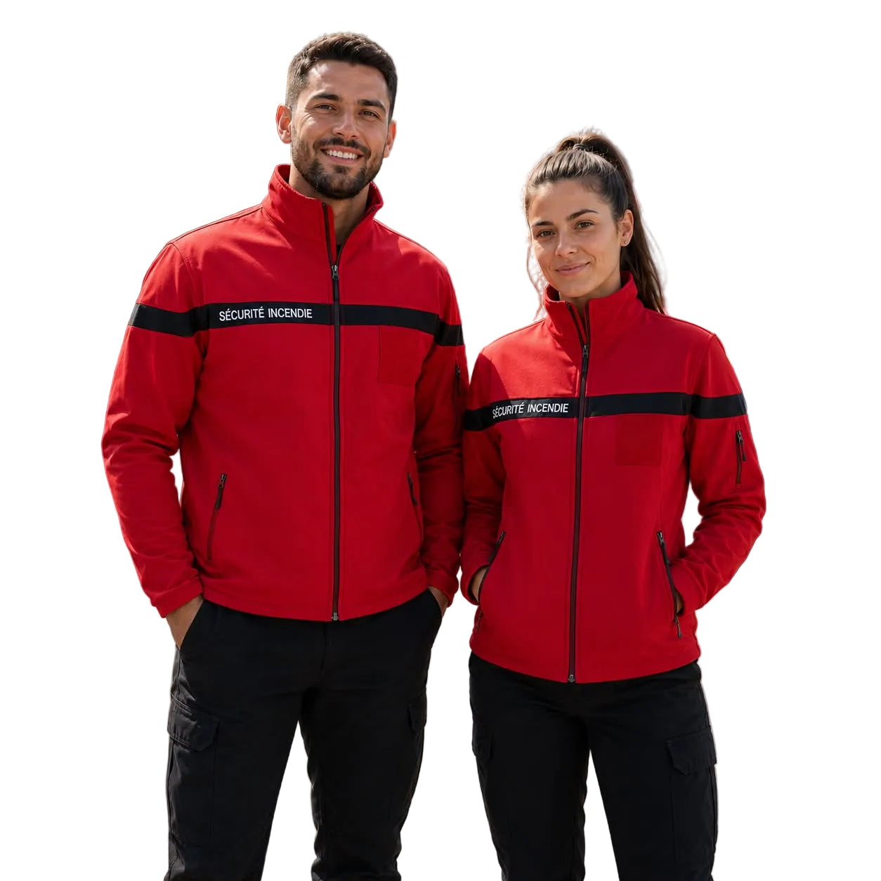 Veste de Sécurité Incendie / Surveillance Rouge "SÉCURITÉ PRIVÉE"