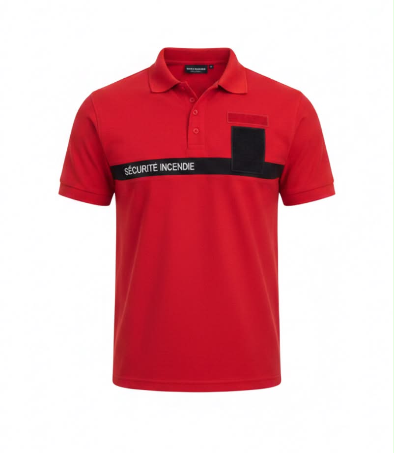 Polo SSIAP Rouge Professionnel – Sécurité Incendie et Assistance à Personnes